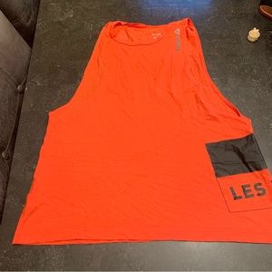 Les Mills Reebok Orange Muscle Tee size XS